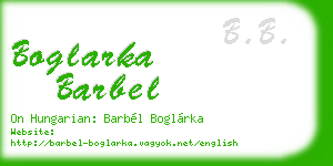 boglarka barbel business card