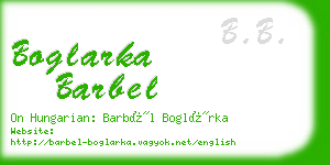 boglarka barbel business card